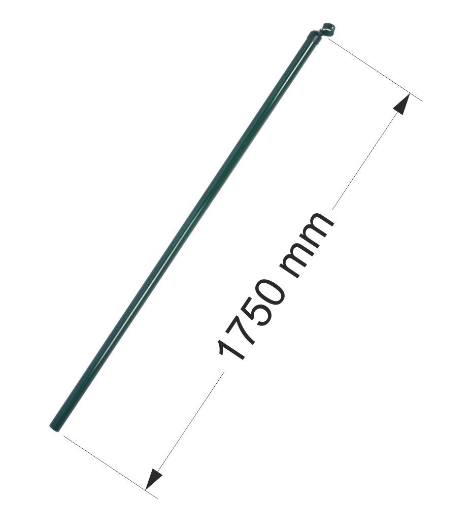 Rundrohrstrebe grün, Länge: 1750mm, Durchm.: 34mm