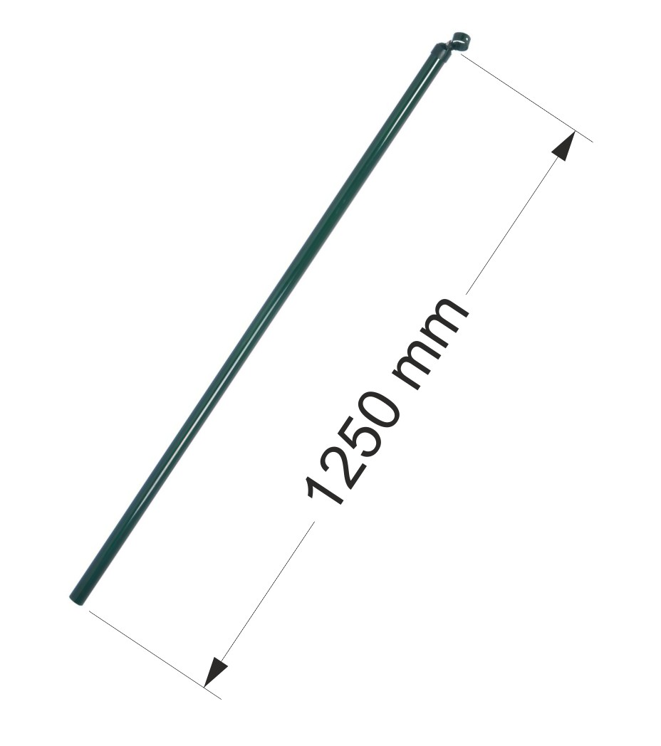 Rundrohrstrebe grün, Länge: 1250mm, Durchm.: 34mm